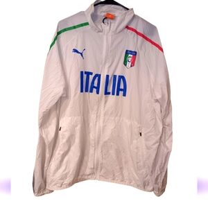 ITALY 2014 TRAINING FOOTBALL SOCCER WALK OUT JACKET PUMA Sz XL